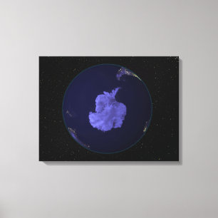 Toile La pleine terre la nuit montrant les lumières 7 d