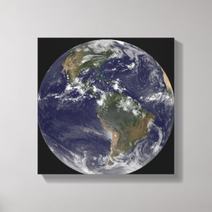 Toile La pleine terre montrant l'Amérique du Nord et de