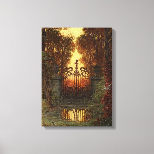 Toile La porte du château (par Ferdinand Knab) (Recto)