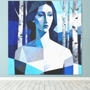 Toile La Pose de « Caelith » – Un Portrait Abstrait
