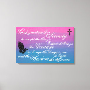 Toile La prière de sérénité