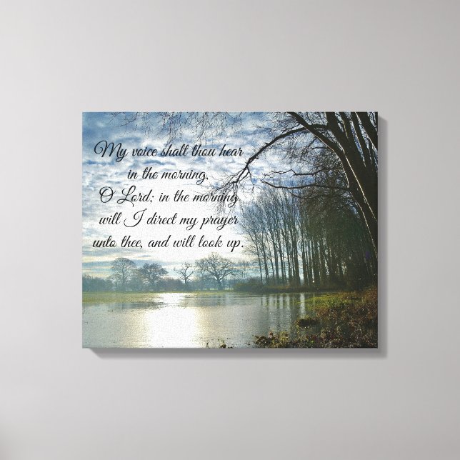 Toile La prière du matin Bible Verse Canvas (Recto)