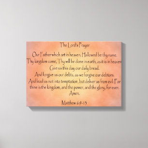 Toile La prière du Seigneur, Arrière - plan Vintage oran