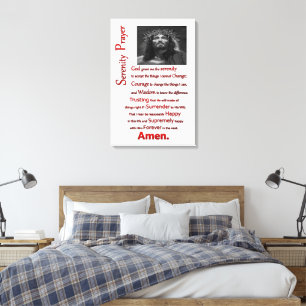 Toile La Prière Sérénité Rouge