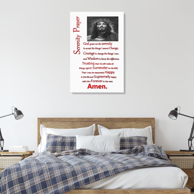 Toile La Prière Sérénité Rouge (Insitu(Chambre))
