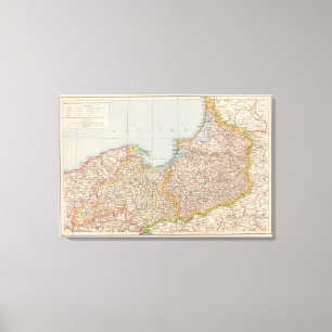 Toile La Prusse d'Ost u Westpreussen, d'est et