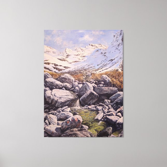 Toile La puissance des montagnes et des rochers : art mu (Recto)