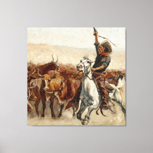 Toile La Récolte d'Art Occidental par Frederic Remington