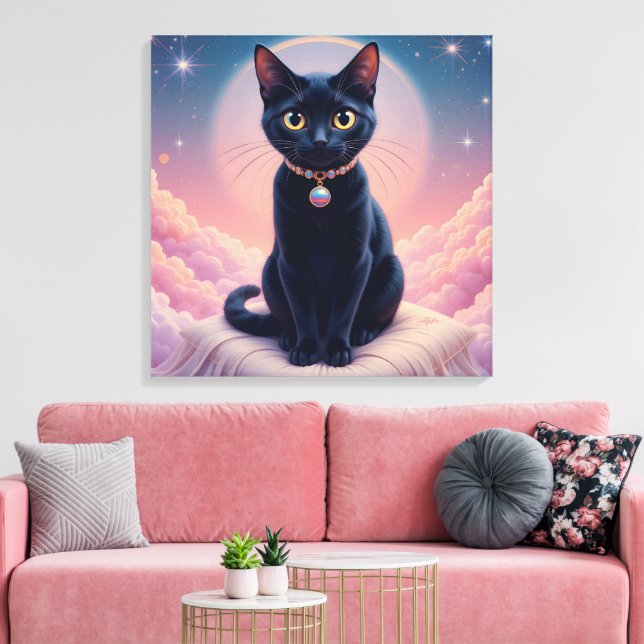 Toile La Reine Du Ciel De Chat Noir (Insitu(Salon))