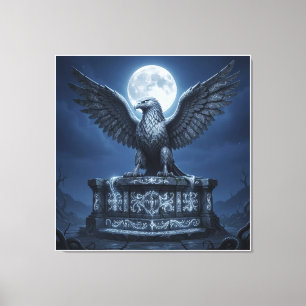 Toile La relique lunaire argentée