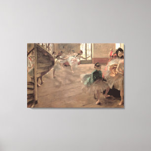 Toile La Répétition par Edgar Degas, Art de ballet vinta