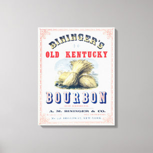 Toile La réserve du vieux Kentucky Bourbon 1849 de Binin