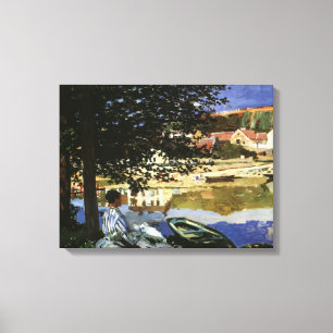 Toile La rive de la Seine, Bennecourt par Claude Monet