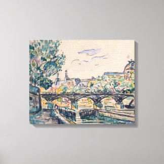 Toile La rive de la Seine près du Pont des Arts