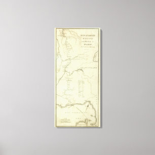 Toile La route de Bonaparte d'Elbe à Paris