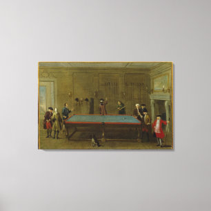 Toile La salle de billard (huile sur la toile)