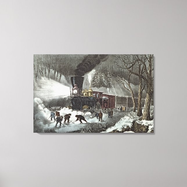 Toile La scène ferroviaire américaine, 1871 (Recto)
