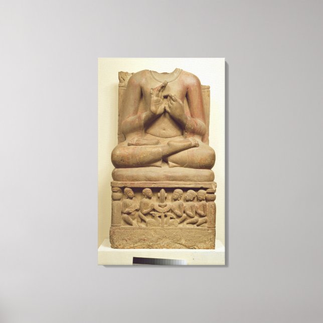 Toile La sculpture de Bouddha dans l'attitude de prêcher (Recto)