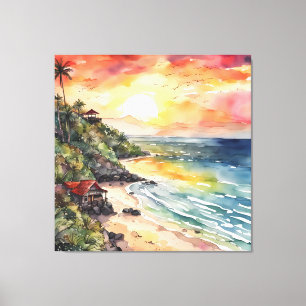 Toile La Serenade du coucher de soleil à Bali