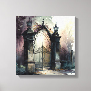 Toile La série de portes du cimetière gothique 12