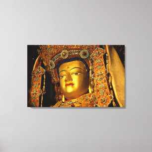 Toile La statue gilded Jowo Bouddha, temple de Jokhang,