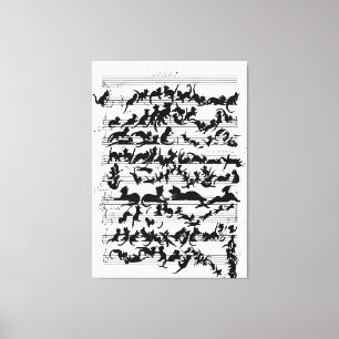 Toile La Symphonie du vecteur de chat