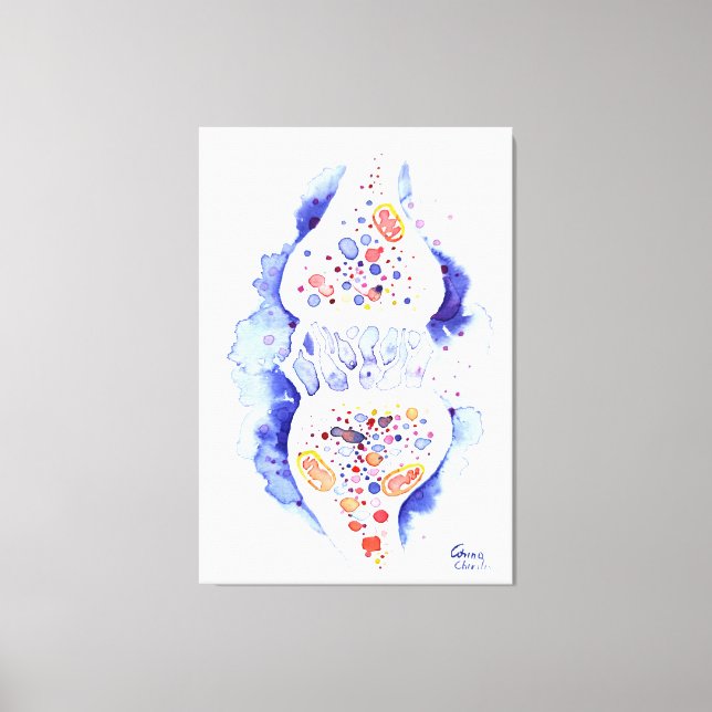 Toile La synapse et l'impulsion nerveuse (Recto)