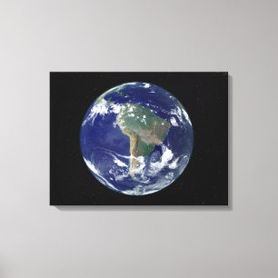 Toile La terre entièrement allumée portée sur l'Amérique