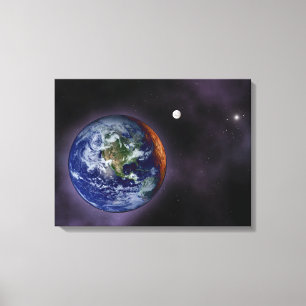 Toile La terre montrée aux bords externes