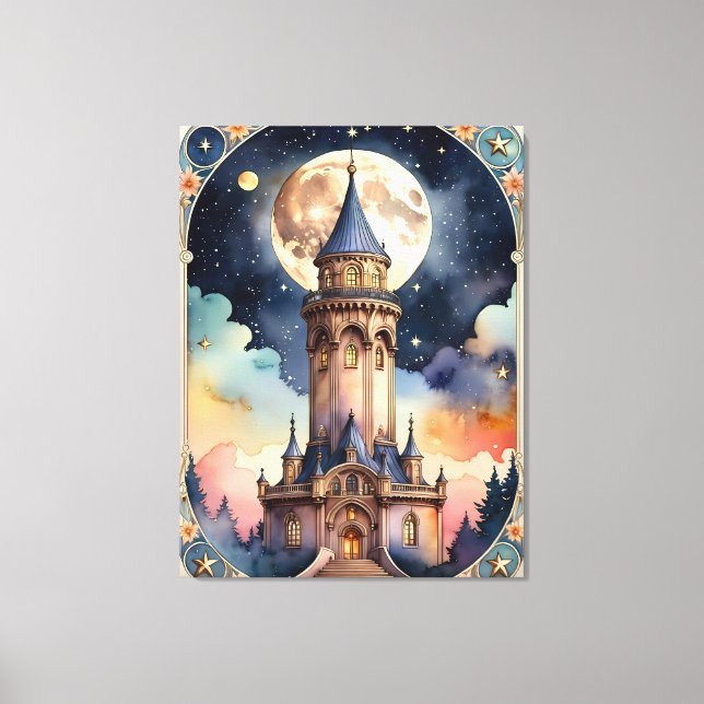 Toile la tour - la peinture inspirante du tarot (Recto)
