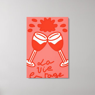 Toile La vie en rouge