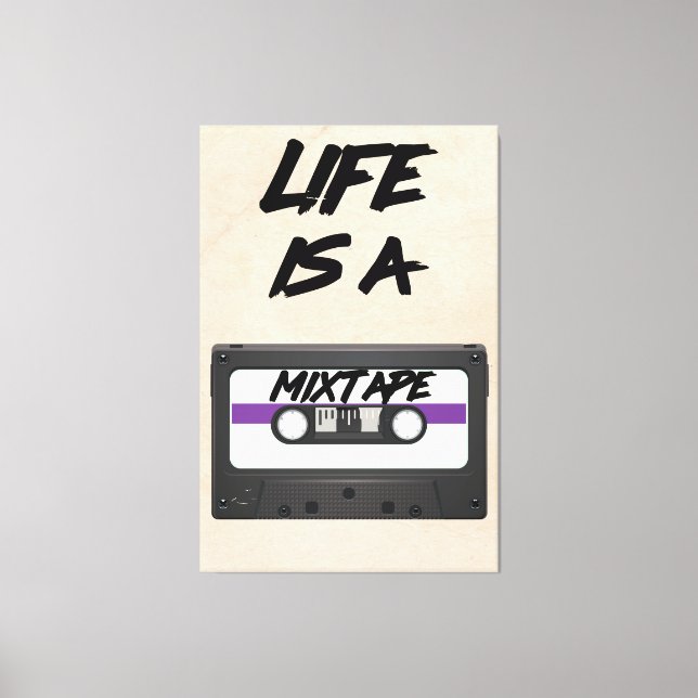 Toile la vie est une mixtape citation inspirante (Recto)