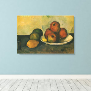 Toile La vie morte avec les pommes par Paul Cezanne