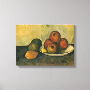 Toile La vie morte avec les pommes par Paul Cezanne