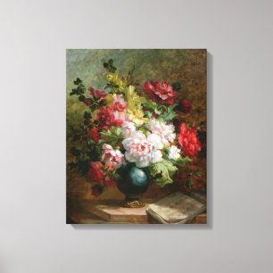 Toile La vie toujours avec des fleurs et la musique de