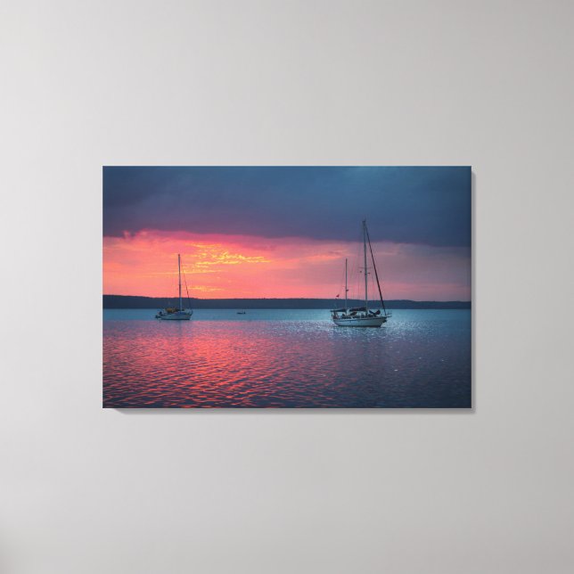 Toile La Voile Au Coucher Du Soleil | Cienfuego, Cuba (Recto)