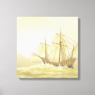 Toile La voile Gold Sunset