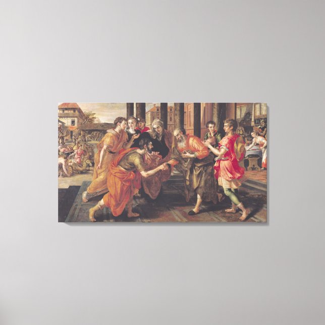 Toile Laban présente Eliezer à son père, 1562 (Recto)