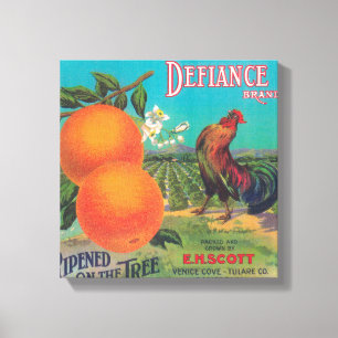 Toile Label Orange DéfianceVenice Cove, CA