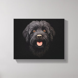 Toile Labradoodle Chien noir