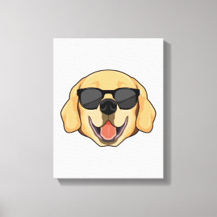 Toile Labrador avec lunettes de soleil