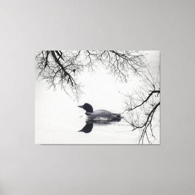 Toile Lac blanc noir Canvas (Recto)