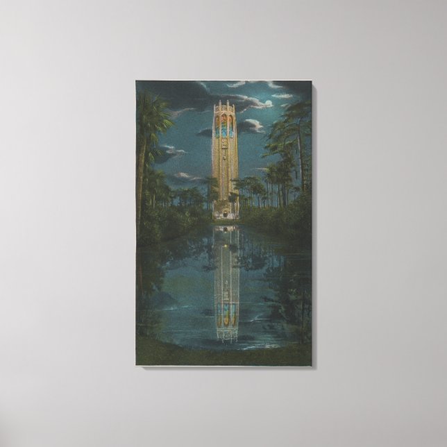 Toile Lac de Galles, FL - Vue sur le lac du Mt. & Chante (Recto)