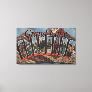 Toile Lac grand, le Colorado - grandes scènes de lettre