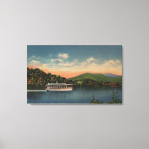 Toile Lac Junaluska, NC - Vue du Cherokee Boat