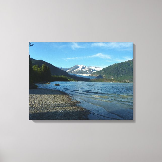 Toile Lac Mendenhall dans Juneau Paysage de l'Alaska (Recto)