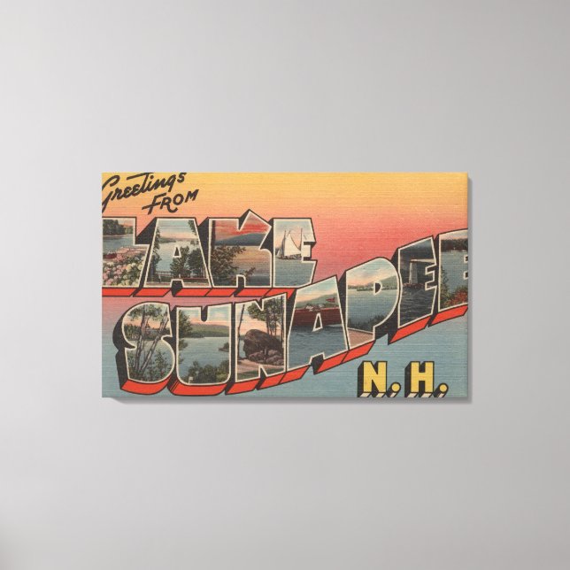 Toile Lac Sunapee, New Hampshire - Grande Lettre (Recto)