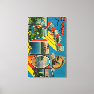 Toile Lac Tahoe, Californie - Scènes à grandes lettres