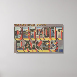 Toile Lacs detroit, Minnesota - grandes scènes de lettr