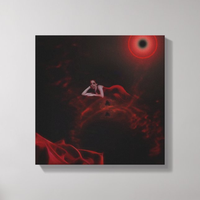 Toile Lady Death en rouge (Recto)